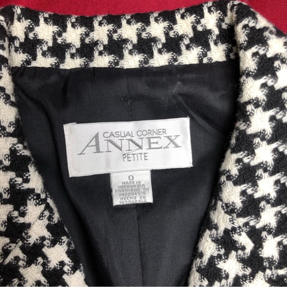 Casual Corner Annex Petite Women Tweed Suit Set/Black & White - Picture 11 of 16